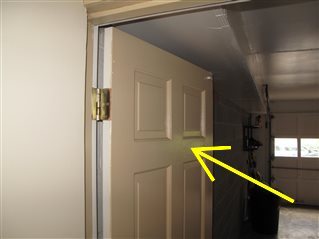 The garage entry door is not fire resistant.