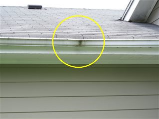One or more gutters or downspouts were damaged.